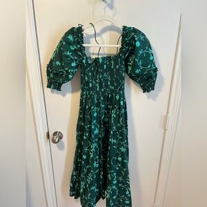 Hill House Home Green Floral Nesli Nap Dress XS